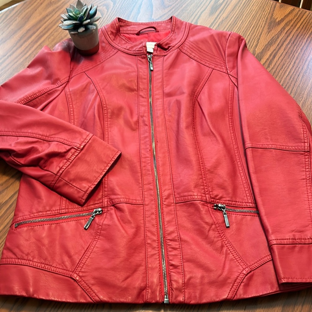 Christopher & Banks faux leather jacket